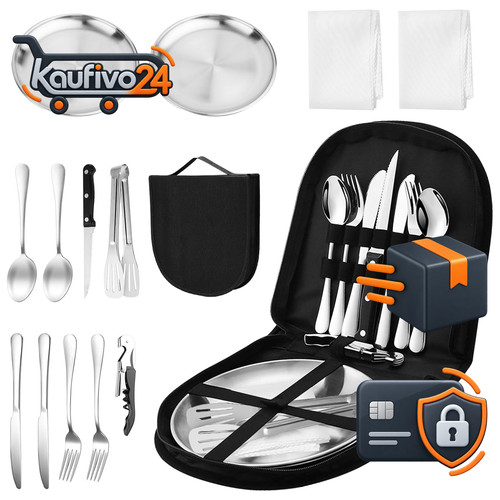 Camping geschirr set teilig - camping, 14-teilig
