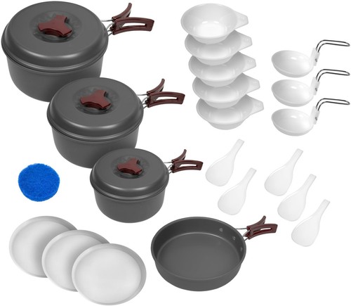 Xxl camping kochgeschirr - xxl, set