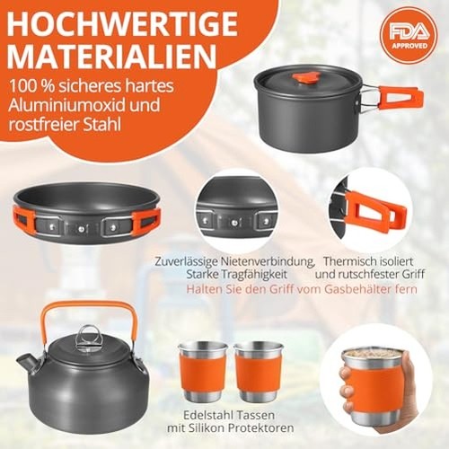 Teiliges aluminium camping - 17-teiliges,